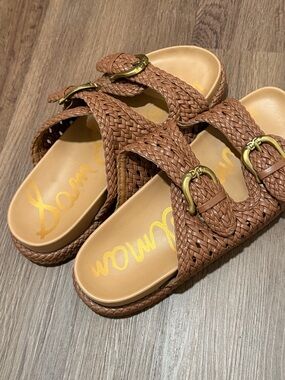 Sam Edelman Reid woven leather buckle sandal